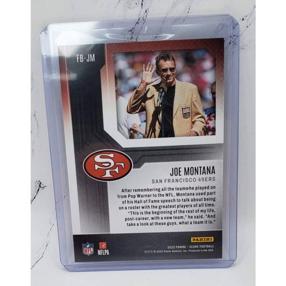 2022 Panini Score Football First Ballot Joe Montana FB-JM San Francisco 49ers - Picture 2 of 4